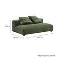 thumbnail image 3 of Modular Loveseat Sofa, Green, Fabric, Living Room Lounge Cafe Lobby Hospitality Restaurant, Modern Contemporary, HB37173, 3 of 9
