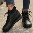 thumbnail image 2 of Black Women Stylish Winter Boots With Round Toe And Solid Color For Casual Use, 2 of 9