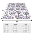 thumbnail image 3 of Fotbe Violets Flowers Manta de Franela Acolchonada con Estampado, Súper Suave y Esponjosa, Extra Grande para Sofá, Cama, Uso Todo el Año-60"x50", 3 of 7