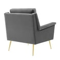 thumbnail image 5 of Modway Chesapeake Performance Velvet Armchair in Gold Gray, 5 of 8