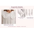 thumbnail image 2 of Fancifize Women's Victorian Nightgown Long Sleeve Vintage Nightgowns Autumn Sleepwear Lace Ruffle Hem Nightdress Loungewear, 2 of 5