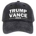 thumbnail image 3 of Trump Vance 2024 Sombrero Bordado Papá Ajustable para Hombres Mujeres () Rojo, 3 of 7