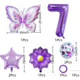 thumbnail image 2 of Set de decoración de fiesta JNNIMTRDAE morado para niñas de séptimo cumpleaños, 2 of 5