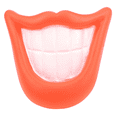 thumbnail image 2 of 2X Funny Chew Sound Squeaky Giggle Big Smile Lips & Teeth Play Toy Red, 2 of 8