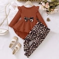 thumbnail image 2 of Wamejoo Girls Clothes Girls Outfits Ruffle Bowknot Sweatshirt Tops and Sweatpants 2 Piece Fall Winter Clothes Set, 2 of 5