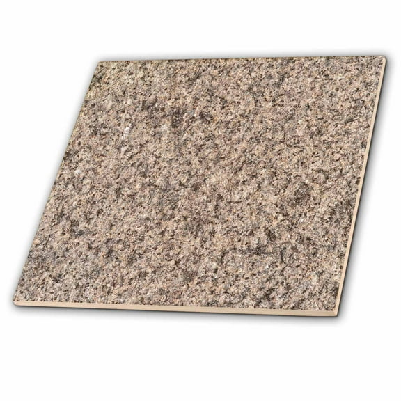 3dRose, Image of brown polished decorative granite block, warm brown colors, 8 Inch Glass Tile