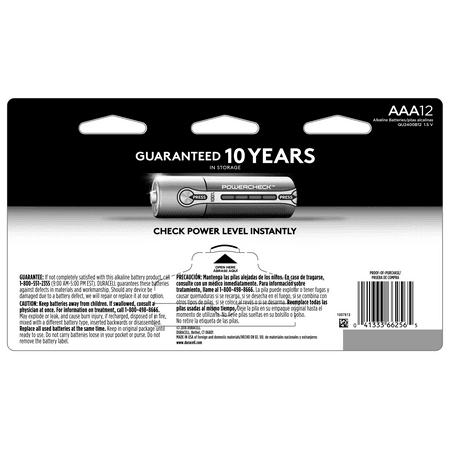 Duracell Quantum Alkaline AAA Batteries with PowerCheck 12 Pack