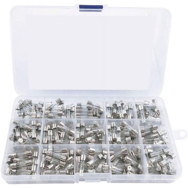 Fusible de vidrio 0,5 1 1,6 2 2,5 3 3,15 4 5 6,3 8 10 12 15 20 A Amperios 250 V 5 x 20 mm Kit surtido de fusibles de vidrio de soplado rápido para electrodomésticos