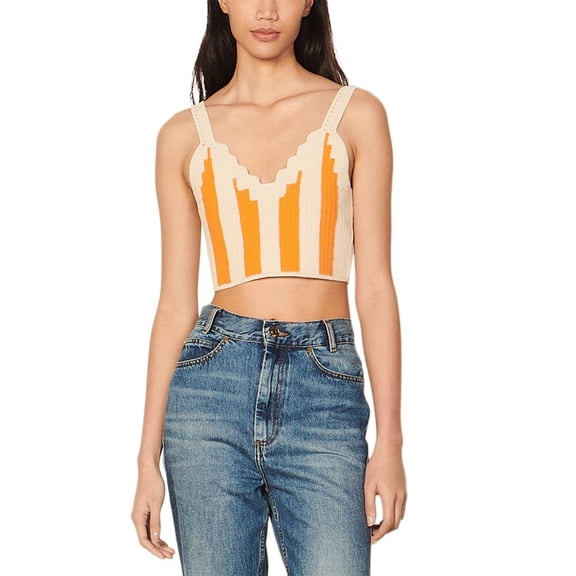 Sandro womens Long Sleeve Sweater, 4