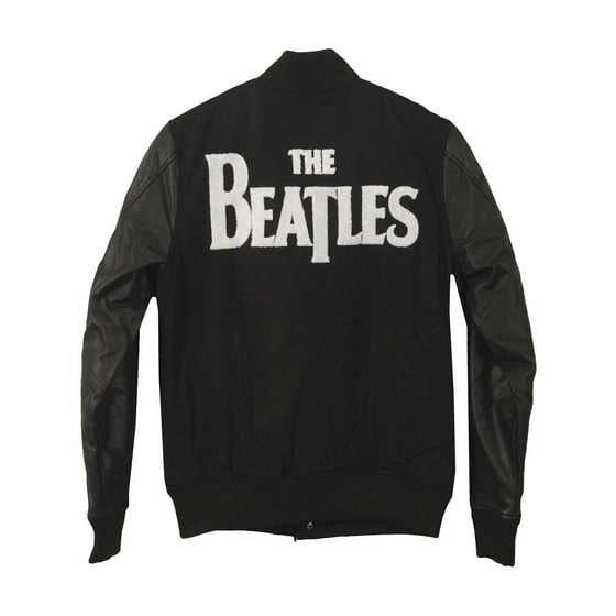 Beatles - Beatles Men's Drop T Logo Varsity Jacket Black - Walmart.com