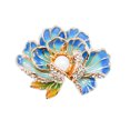 thumbnail image 1 of Women Brooch Sparkling Rhinestones Imitation Pearl Flower Shape Lapel Pin Suits Coats Bags Scarves Badge Versatile Accessory, 1 of 8
