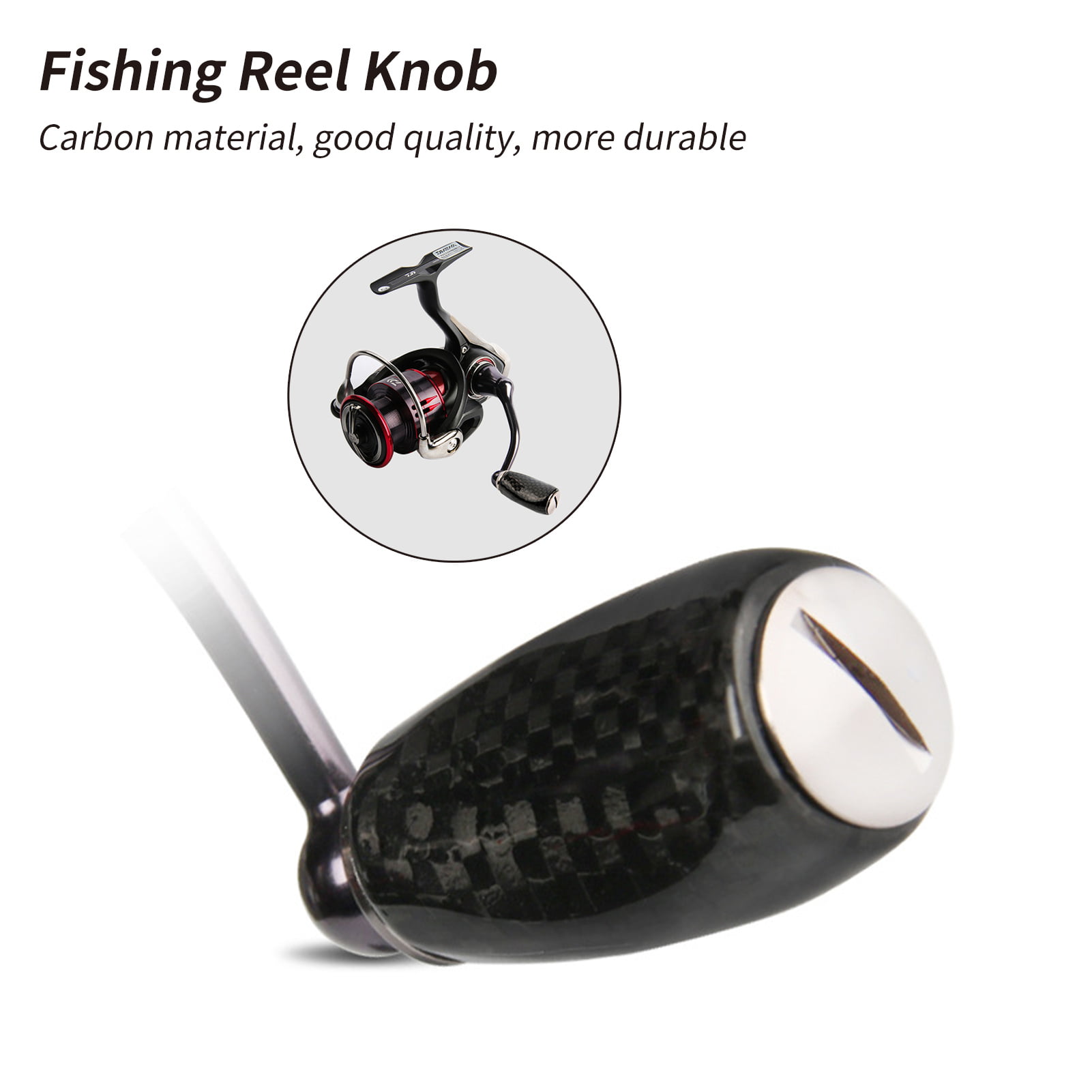 Fishing Reel Carbon Handle Lightweight Durable and Sturdy Anti-Corrosion Spinning Reels for Reel Dual Handle Fishing Reel Handle Knob