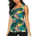 thumbnail image 2 of Uemuo Hawaiian Style Pattern Workout Tank Tops for Women Breathable Moisture-wicking tank top Sleeveless Running Loose Fit Yoga Tops Active Shirts Sports Gym Exercise, 2 of 9