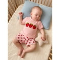 thumbnail image 6 of BemeyourBBs Kids Toddler Baby Girls Summer Clothes Cute Infant Baby Girl Fruit Outf Watermelon Strawberry Short Sleeve T-shirt with Shorts Set Toddler Baby Girls Summer Outfit, 6 of 9