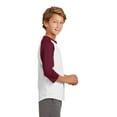 thumbnail image 3 of Sport-Tek Youth Colorblock Raglan Jersey-XS (White/Cardinal), 3 of 5