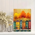 thumbnail image 2 of European Autumn Town Landscape Canvas Print Studio Bar Home Wall Decor, 2 of 8