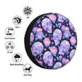 thumbnail image 4 of Gukieu crystal Skull flower Print Car Tire Cover, Adjustable Waterproof and Dustproof Tire Protection Cover, Suitable for SUV, Truck, Van-14 inch, 4 of 6
