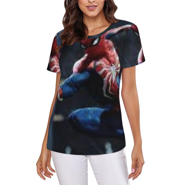 Spider-Man Women's Crew Neck Short Sleeve T-Shirt
