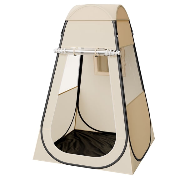 Portable Pop-Up Bubble Tent, 47x47 Inch Waterproof Outdoor Pod with Floor&Cover, 1-Person Clear Dome Shelter for Camping, Fishing, Events