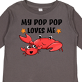thumbnail image 4 of Inktastic My Pop Pop Loves Me- cute crab family Boys or Girls Long Sleeve Toddler T-Shirt, 4 of 5