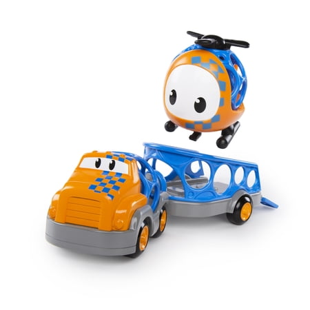 Oball Go Grippers Truck & Trailer Push Vehicle Toddler Toy Set, Ages 18 months +