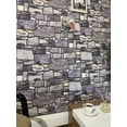 thumbnail image 2 of Dundee Deco 3D Wall Panels - Cladding, Purple Cream Stone Look Wall Paneling, Styrofoam Facing for Interior and Exterior Applications, DIY, Set of 10, Covers 54 sq ft, 2 of 10