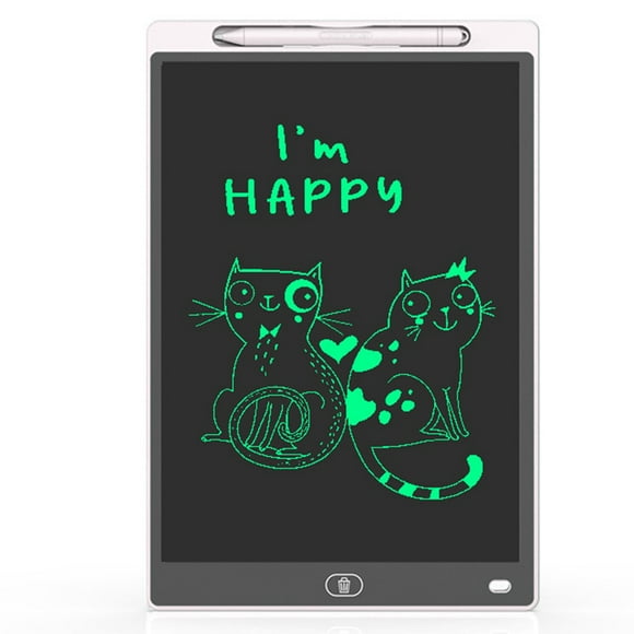 Tablero de Dibujo LCD de 12 Pulgadas Adecuado para Juguetes de Niños, Pintura, Tablero de Escritura Electrónico, Niños Pequeños (Monocromo) B