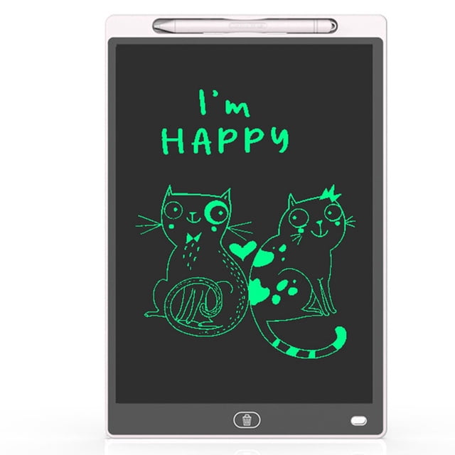 Tablero de Dibujo LCD de 12 Pulgadas Adecuado para Juguetes de Niños, Pintura, Tablero de Escritura Electrónico, Niños Pequeños (Monocromo) B