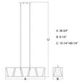 thumbnail image 4 of Oslo 5L Black Urban Loft Linear Chandelier Island Pendant Light Fixture, 4 of 6