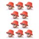thumbnail image 1 of Minnieouse Sombreros de protección solar ligeros y cómodos de poliéster para hombres Sombrero de pescador Sombrero para hombres naranja Tallas naranja Talla extra 10piezas, 1 of 6