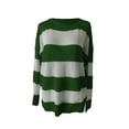 thumbnail image 5 of Herrnalise Women's Knitted Crop Tops Fashion Women Print Striped Long Sleeve Pullove Round Neck Shirt Sweater Tops Pullover Jumper Sweaters, 5 of 5
