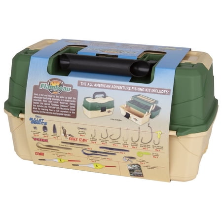 Flambeau Outdoors Fishing Tackle Box and Bait Storage Kit Two Tray