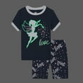 thumbnail image 2 of SGMVNU Toddler Cozy Pajama Set Kids Baby Boys Cartoon Printed Loose Cute T Shirt Grid Shorts Outfits Kids Clothes Loungewear(Size 3-4 Years,Black), 2 of 4