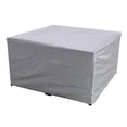 thumbnail image 1 of Protector de muebles de exterior resistente al agua, a los rayos UV y al polvo con cordón, funda rectangular para mesa de jardín de 150 x 150 x 75 cm, 1 of 5
