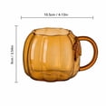 thumbnail image 2 of Pumpkin Shaped Glass Mug, Halloween Drinking Mug for Autumn and Home Decor, Fall Harvest Beverage Mug for Coffee, Tea, Juice Clear, 2 of 6