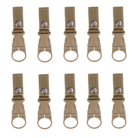 

Toma Pack of 10 Water Bottle Holder Clip Nylon Webbing Buckle Hook Carabiner Outdoor Hiking Travel Cycling Hanger