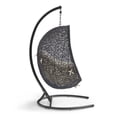 thumbnail image 3 of Modway Encase Sunbrella® Swing Outdoor Patio Lounge Chair in Black Beige, 3 of 7