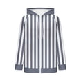 thumbnail image 6 of Azrian Women’s Striped Full Zip Hoodie Sweatshirt,Ladies Long Sleeve Hooded Outerwear Sizes S-3XL, 6 of 6