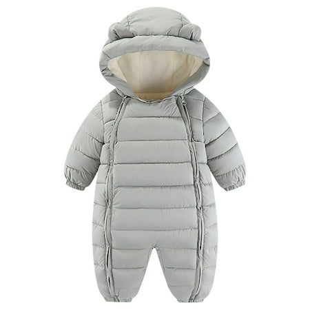 

LNWUY Toddler Boys Girls Cute Romper Long Sleeve Hooded Jumpsuit Cute Plush Zipper Clothes Fall Winter Warm Comfy Suit Green 80