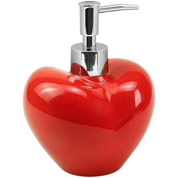 Heart Shaped Soap Dispenser with Plastic Pump, Refillable Lotion Soap Bottle, Lotion Bottle, Hand Soap Dispenser, Home Decoration