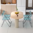 thumbnail image 2 of Miniyam Stackable Folding Chair, Plastic Foldable Acrylic Chair,1 Pack,Blue+Green, 2 of 6