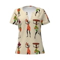thumbnail image 3 of Naloa African Women Print T-Shirts Short Sleeve V Neck Tees for Women Fashion Tops Trendy Lightweight Soft Casual Summer Outfits Clothes, 3 of 5