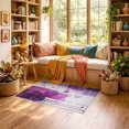 thumbnail image 2 of ODIKA 3'x5' Ultra-Soft Throw Mat, Purple Abstract Brushstroke Watercolor Splatter Swirl Ombre Gradient None Washable, Bare feet friendly, Easy Care Indoor rug for Bedside, Vanity, 2 of 7