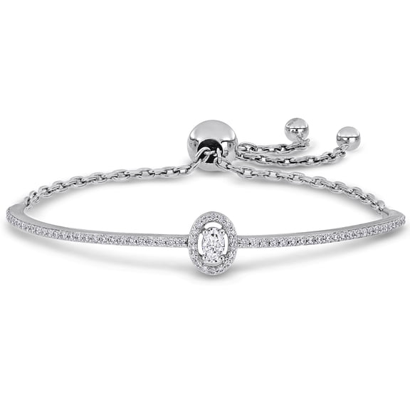 Everly Women's Created Moissanite Sterling Silver Bracelet