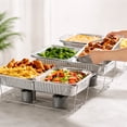 thumbnail image 6 of Disposable Chafing Dish Buffet Set - Large Full Size (33 pcs) – Catering Food Warmers with Half-Sized Serving Pans, Covers, Racks, Utensils & Fuel Cans - Perfect for Buffets, Parties & Food Serving, 6 of 6