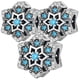 thumbnail image 1 of Dije cristal de nieve XmasSnowflake01 3Pzas Plata S925 Chapa Separador Fijo Copo de Nieve Plata/Azul Caja Blanca 4x4cm., 1 of 4