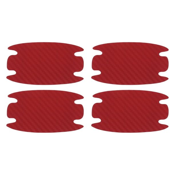 Calcomanías Reflectantes de Protección para Manijas de Puerta de Auto Universal Unique Bargains, Antirayaduras, Rojas, 4 Pzs