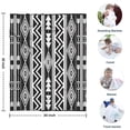 thumbnail image 4 of Black and White Geometric Boho Pattern Blanket,Comfortable Soft Lamb Wool Throw Blanket,All Season,Warm Lightweight Blankets for Sofa Bed Couch Living Room Chair,30"x40", 4 of 4