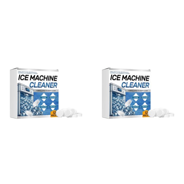 WHEANG Ice Machine Cleaner Maker Descaler 12 Clean Tablets For Ice Machine Helps Hard Water And Buildup For Great Tasting Ice