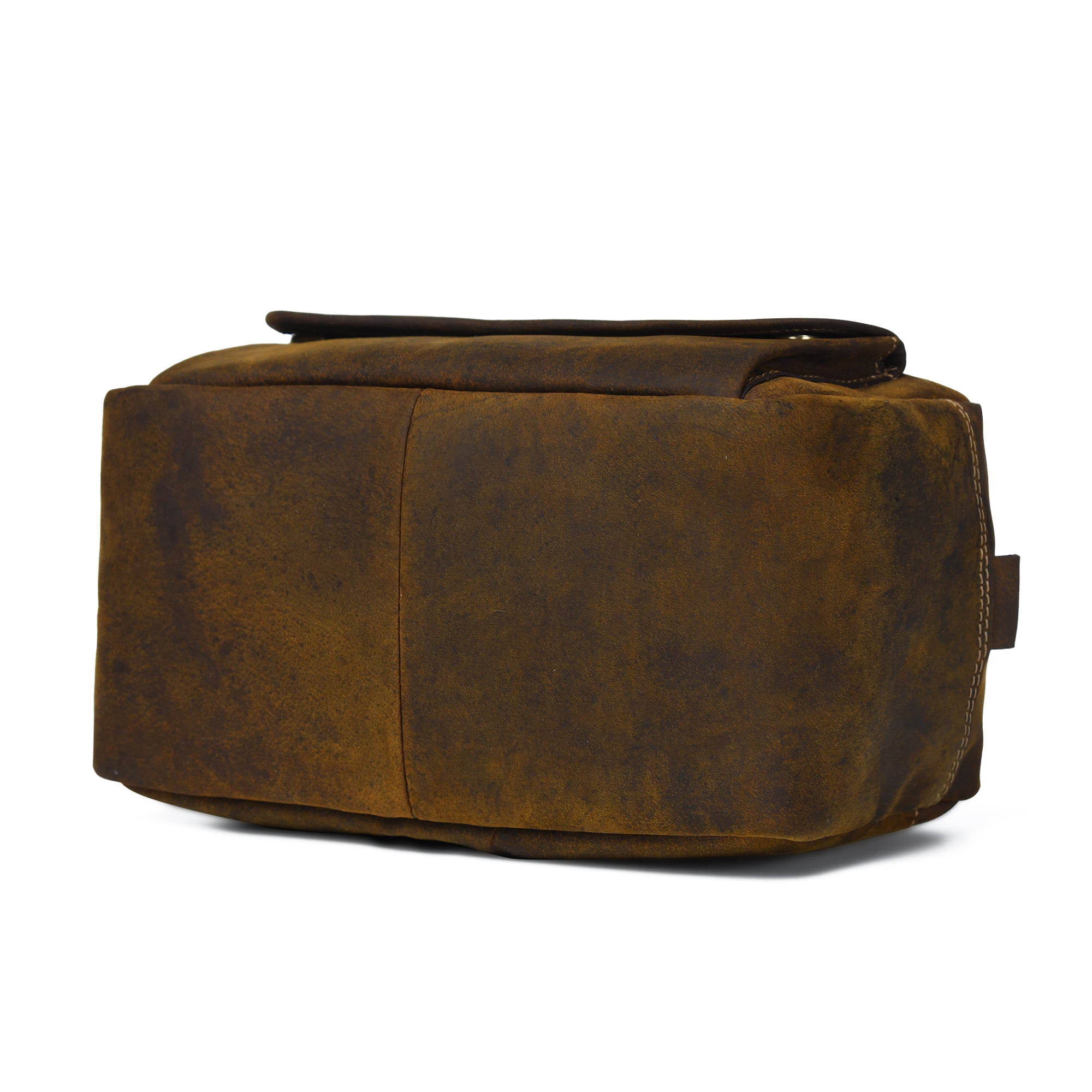 Extra Large Top-Grain Leather Toiletry Bag, Shaving Kit & Cosmetics Case, 10x6x5.5 in, Travel Organizer for Men & Women Dark Brown